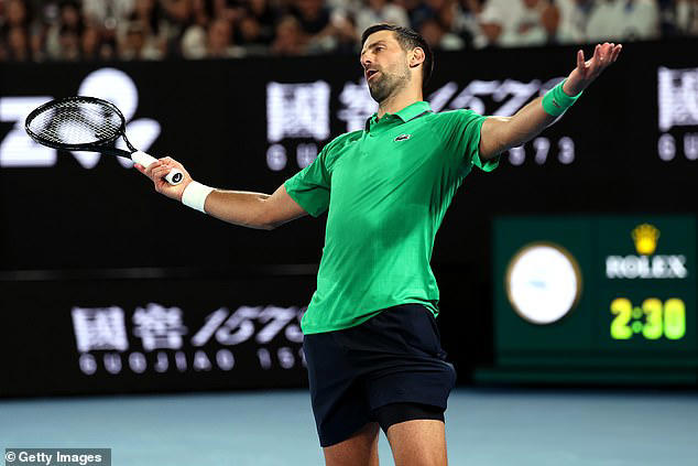 Novak Djokovic smashes ball at a ball girl at the Australian Open ...