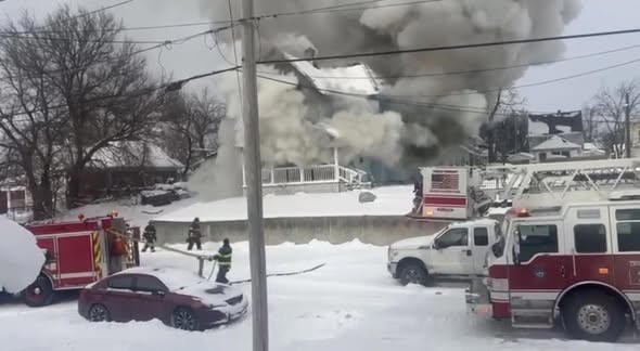 Large fire consumes home on Grand Rapids’ southwest side