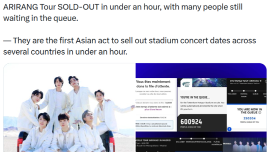 BTS comeback world tour tickets sold out within minutes; sets new ...