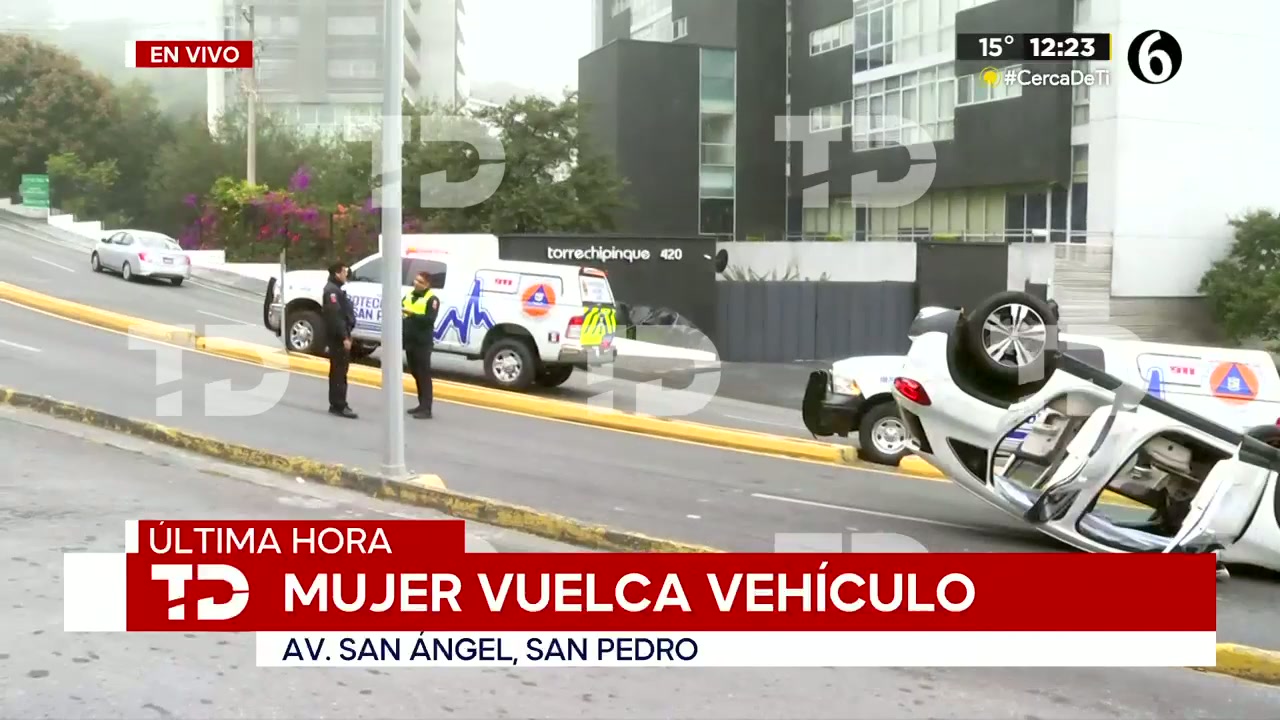 Última hora. Mujer pierde el control de su vehículo y vuelca en San ...