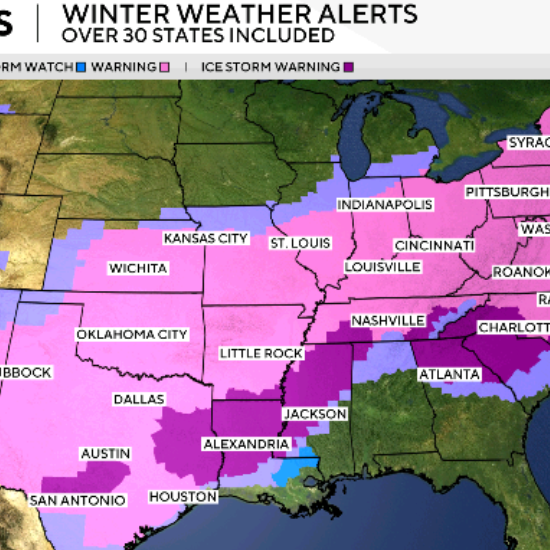 Latest forecast maps show fresh predictions for winter storm<br><br>