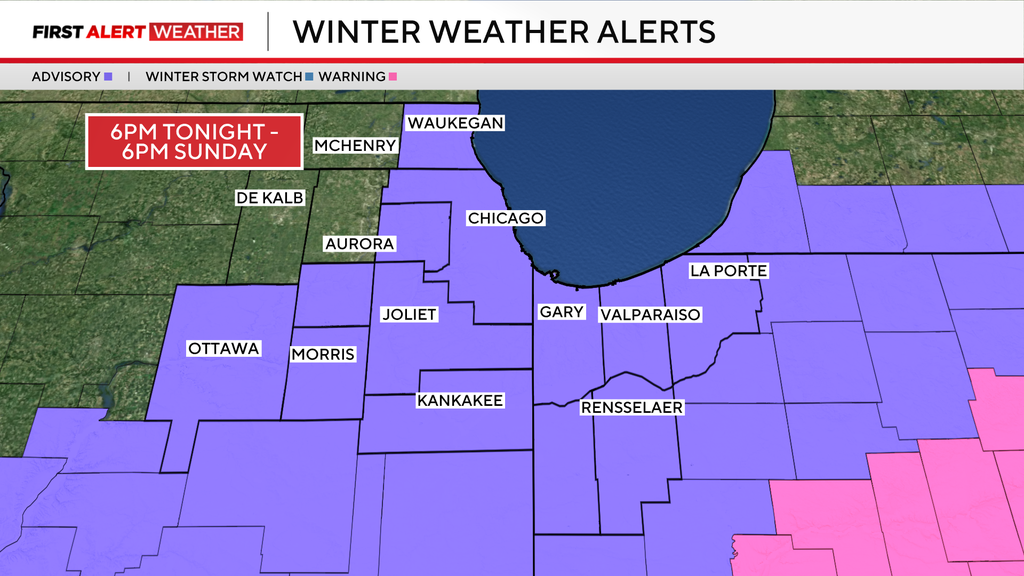 Winter weather advisory takes effect Saturday night with up to 3 inches ...