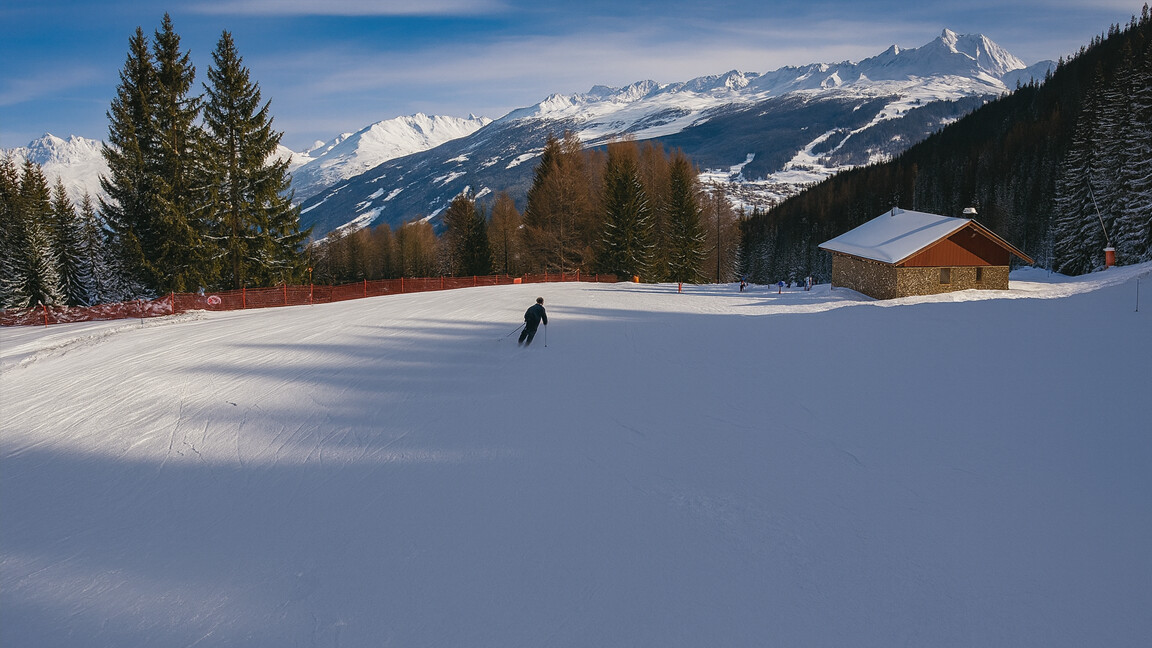 Así es una bajada de esquí en La Plagne