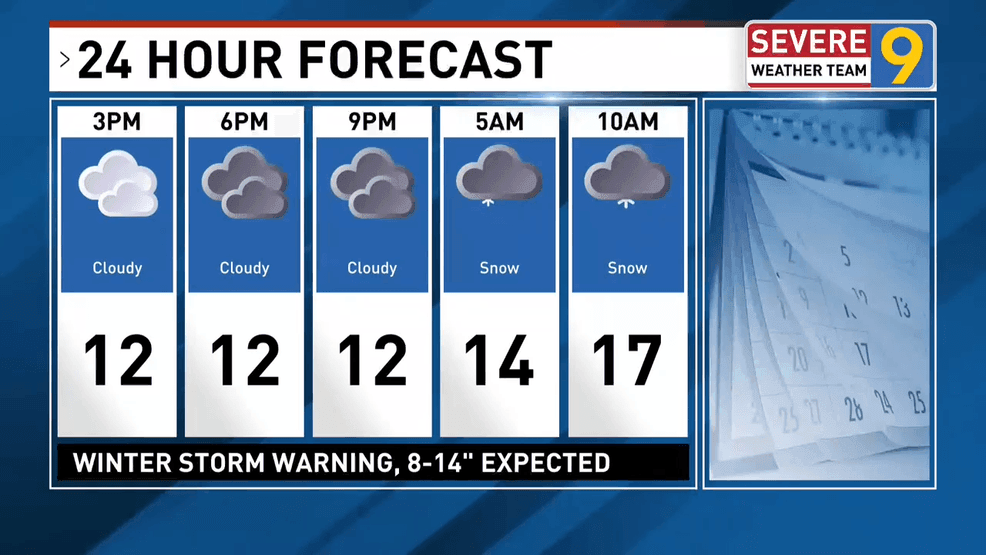 Winter storm expected to dump a foot of snow