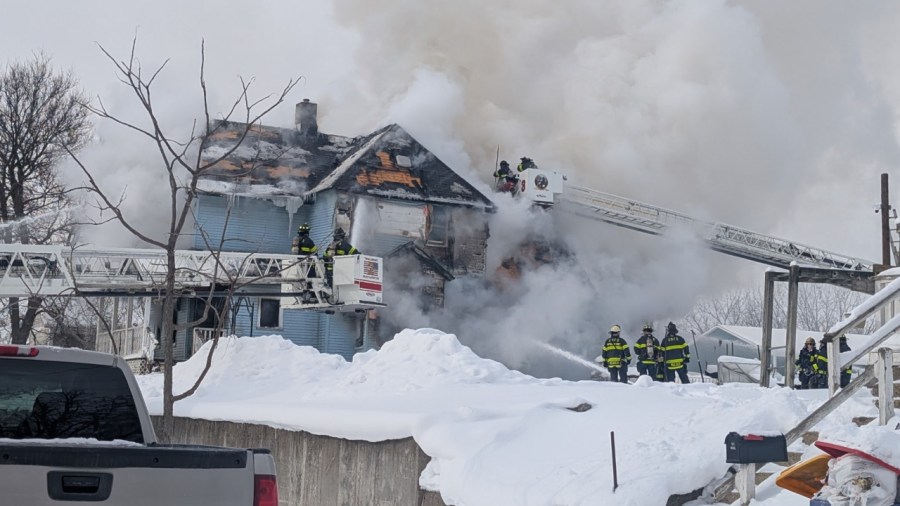 Large fire consumes home on Grand Rapids’ southwest side