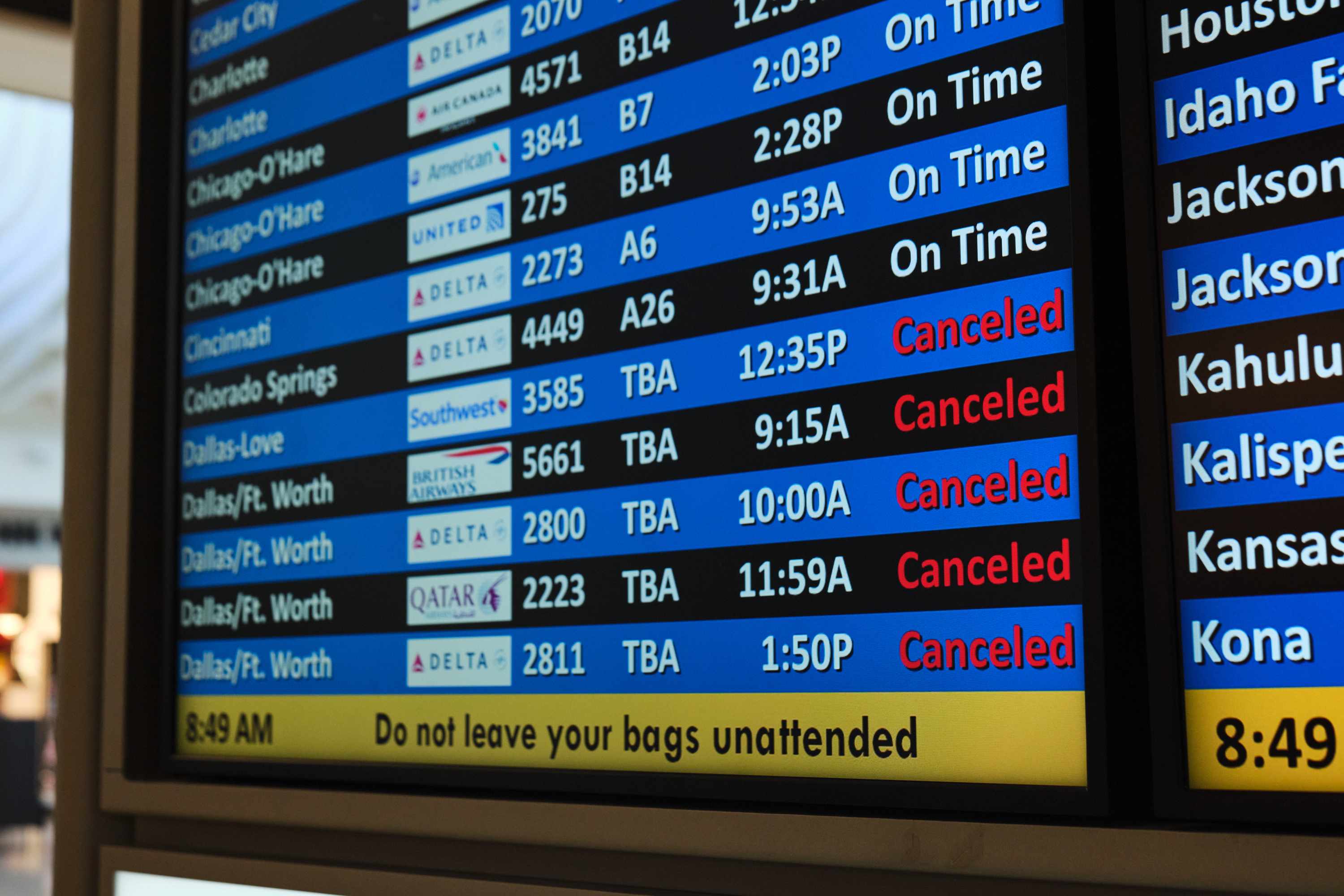 Thousands of flights canceled as major winter storm moves across the US