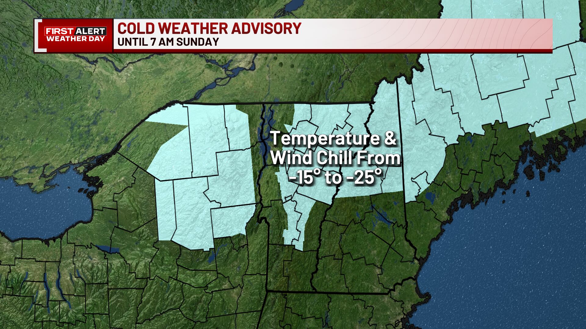 Bitterly cold temperatures continue tonight and Sunday, especially early