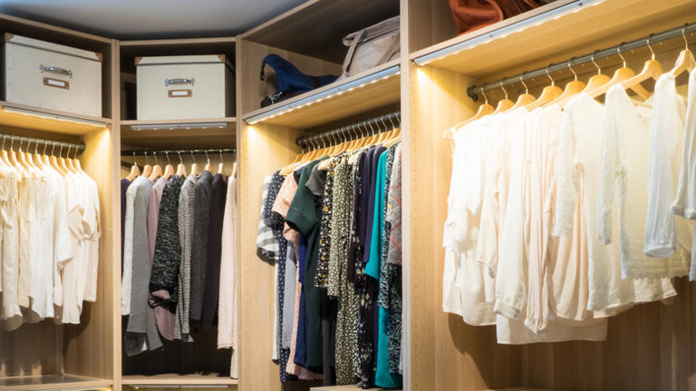 Your lighting is the one thing keeping your closet from feeling organized