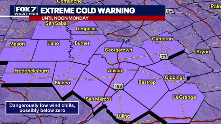 Austin weather: Ice storm warning as Arctic blast arrives