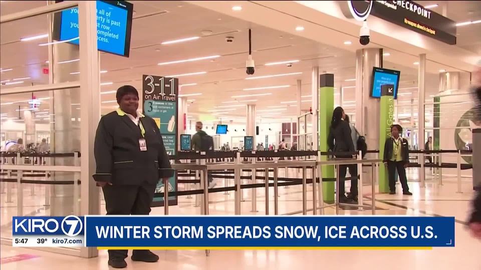 Video: Flights cancelled as winter storm spreads across the US