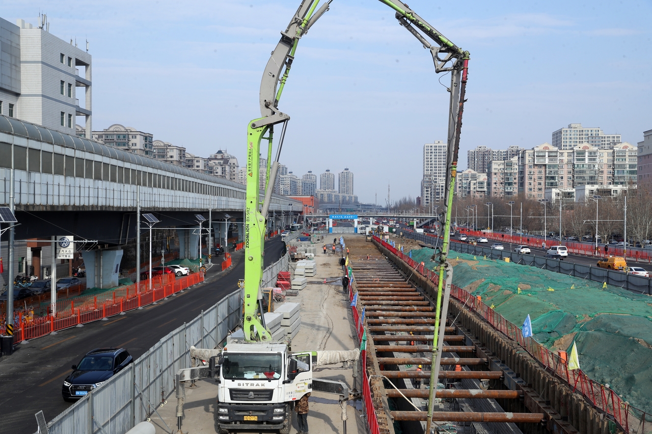 北京安立路快速化改造工程提速推进