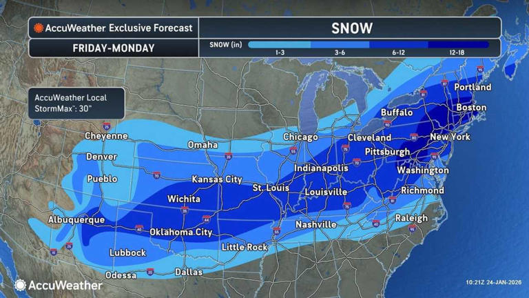 New snowfall, ice, power outage projections, timelines as monster storm ...