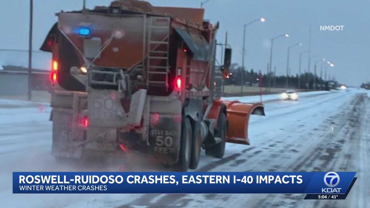 Winter storm brings ice & snow to New Mexico