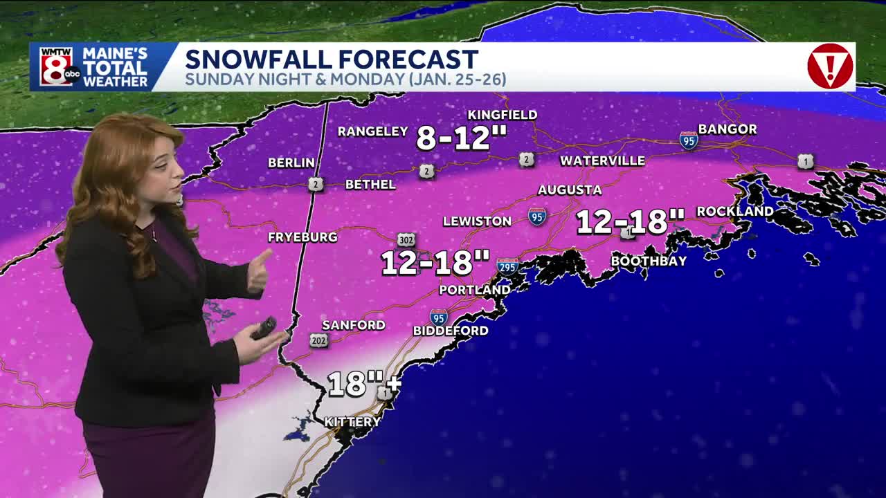 Foot of snow likely for Maine as snowstorm moves in Sunday afternoon