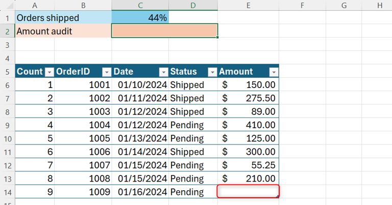 How to use the ROWS function in Microsoft Excel