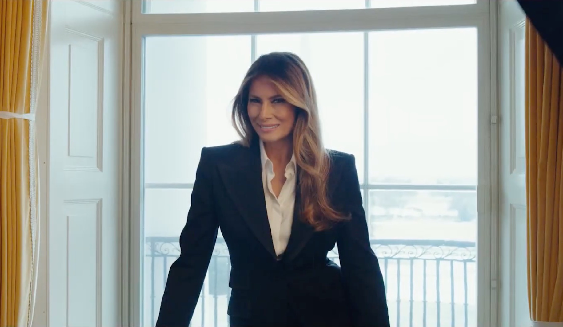 Melania Trump shows off Amazon movie at White House with black-tie ...