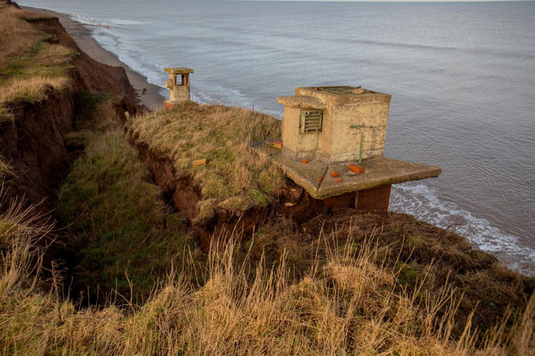 Nuclear bunker falls victim to erosion in Tunstall