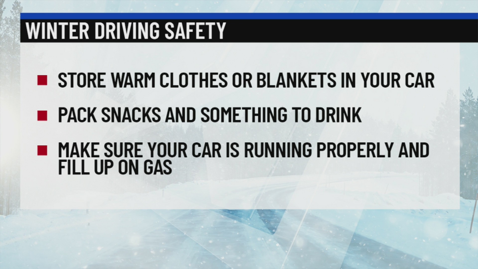Winter driving safety tips
