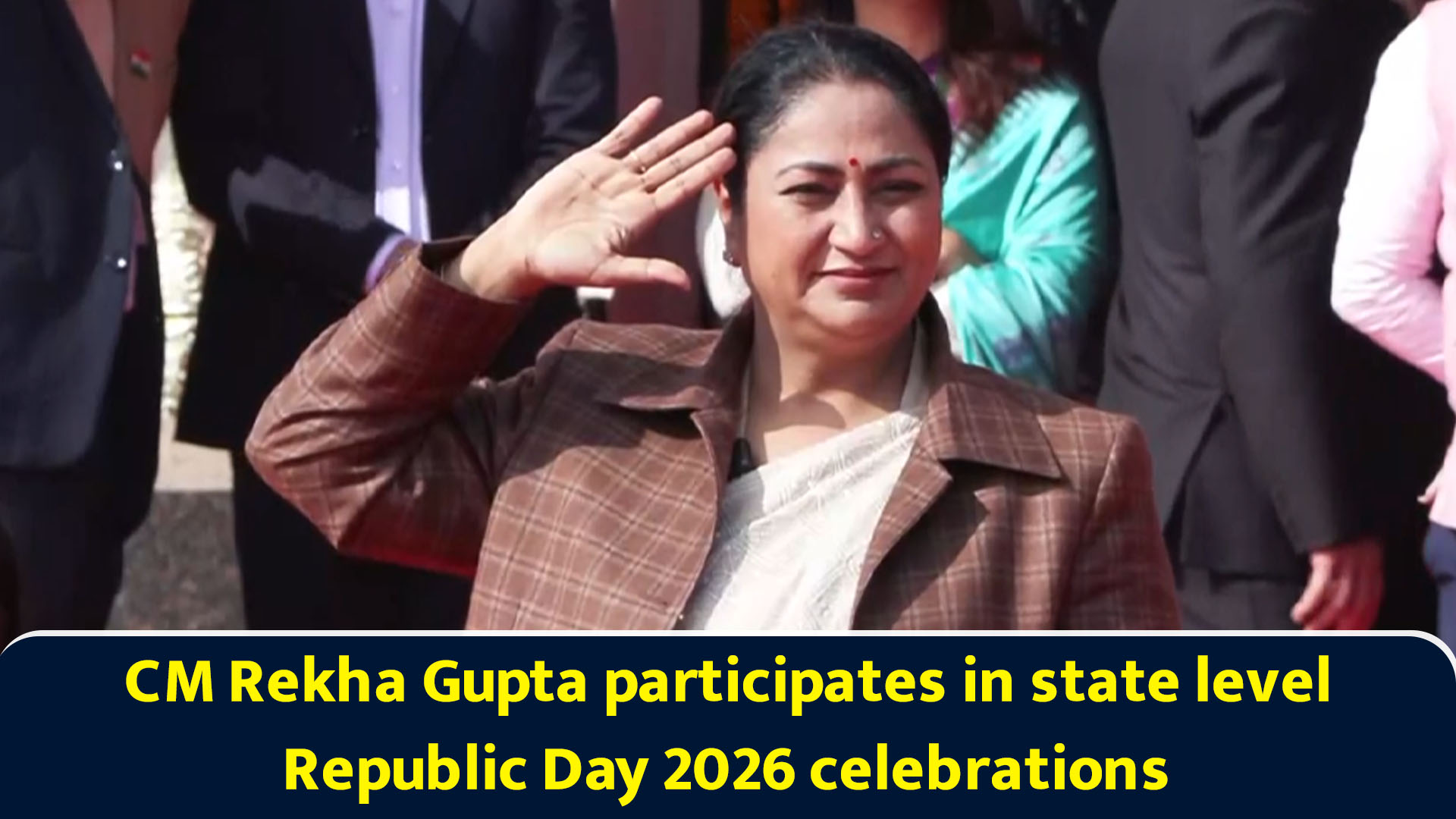 CM Rekha Gupta participates in state level Republic Day 2026 celebrations