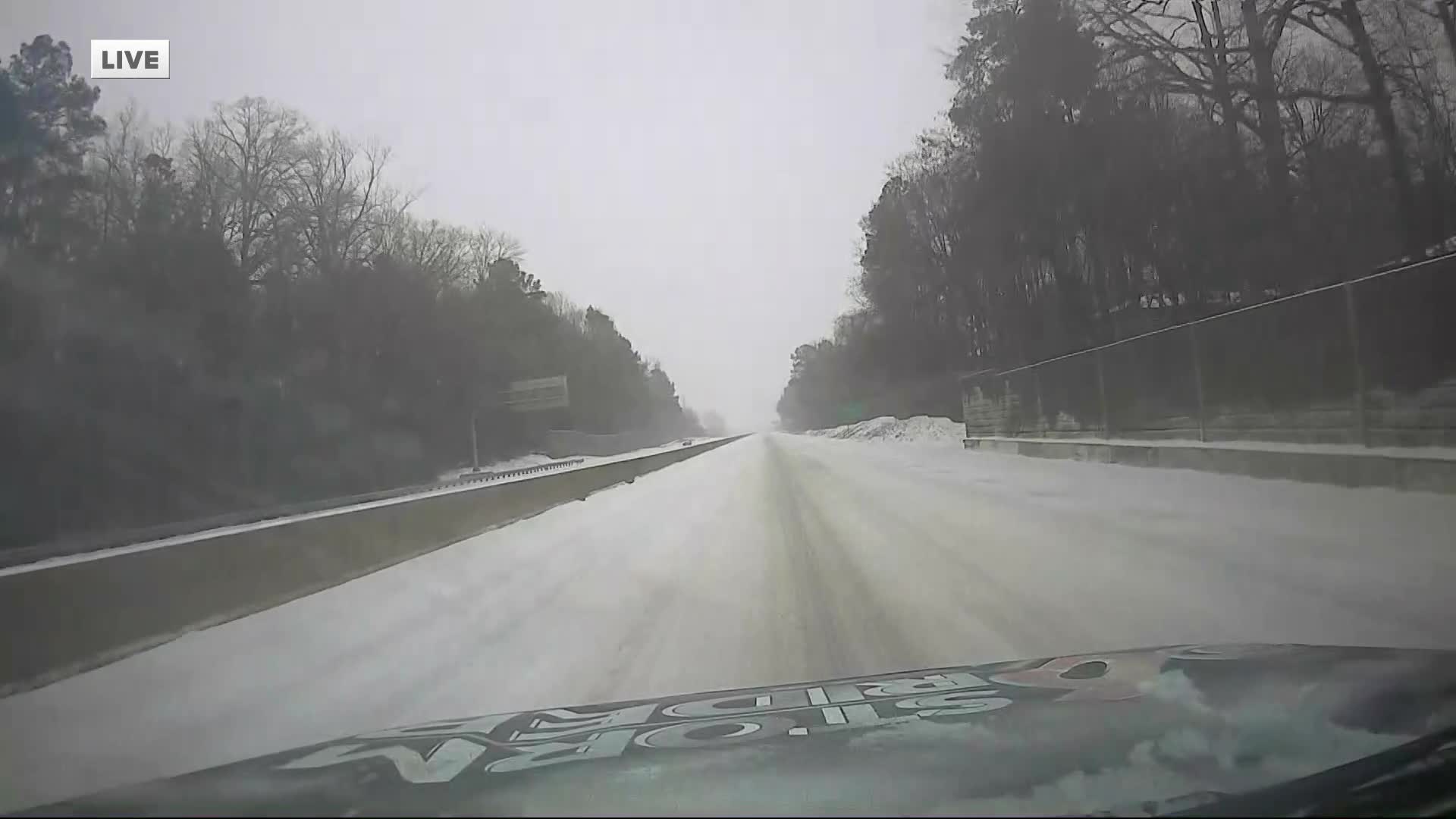 Tom Patton in Storm Rider 6 checks out snow-covered Chippenham Parkway ...