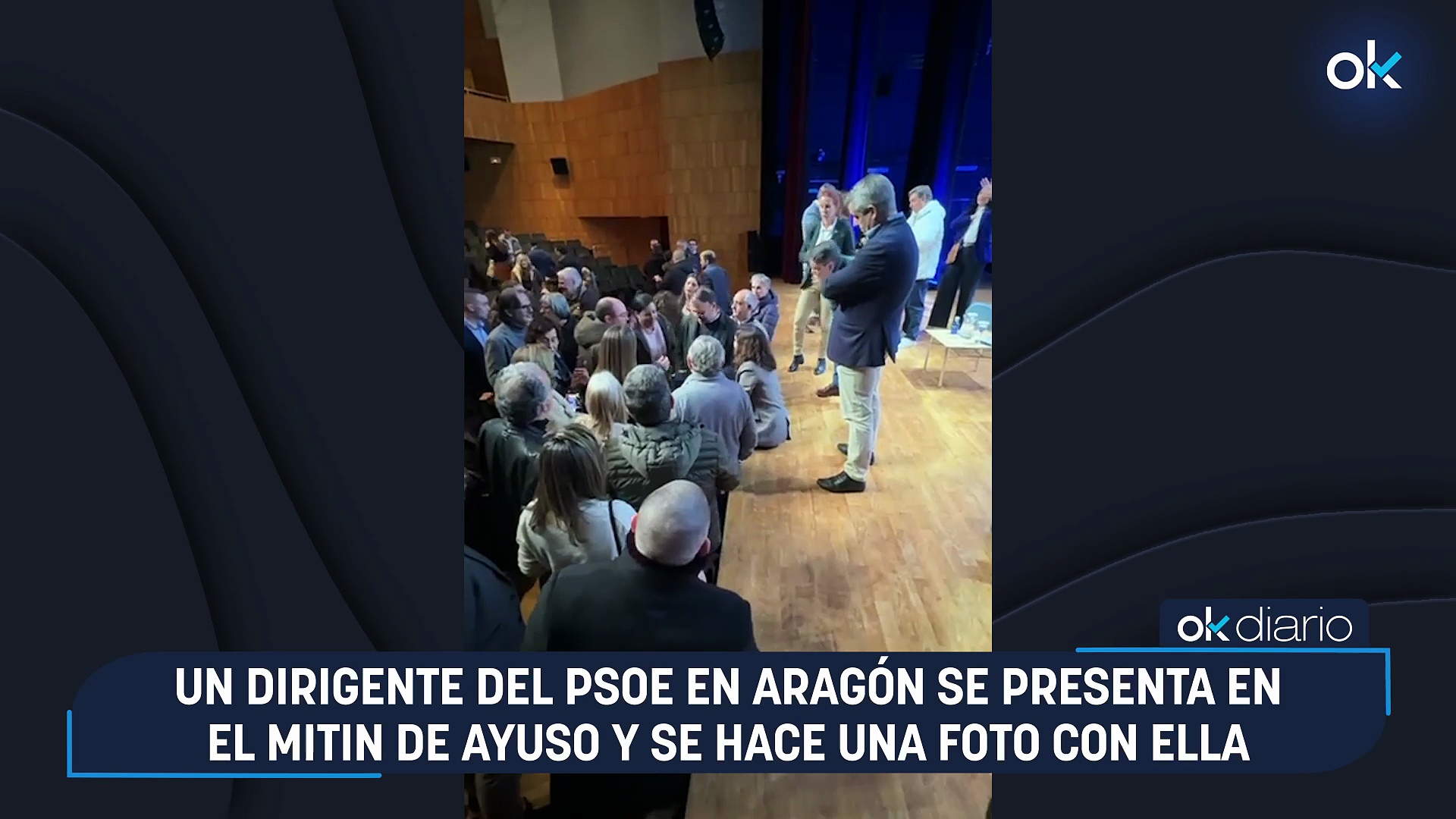 Un dirigente del PSOE en Aragón se presenta en el mitin de Ayuso y se ...