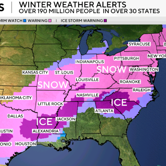 Latest forecast maps show fresh predictions for winter storm<br>