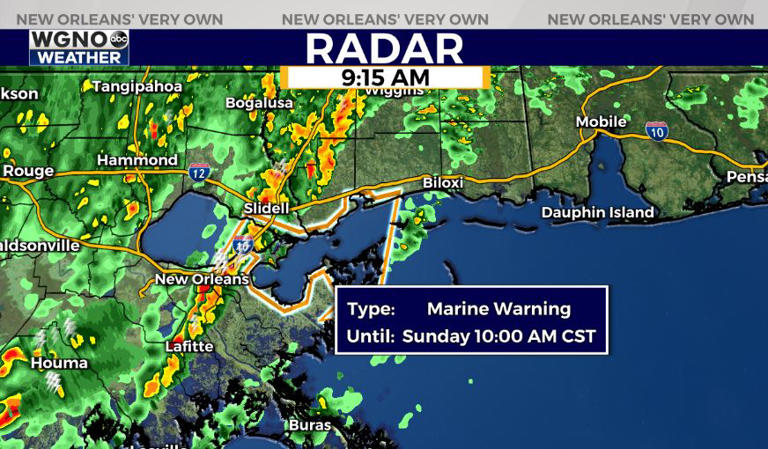 Severe weather potential lingers along the coast for Sunday morning