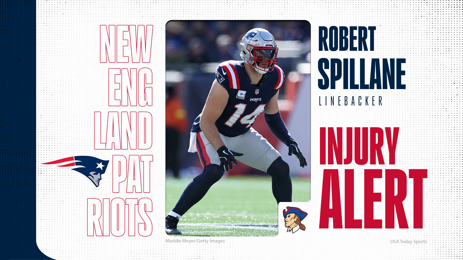 Patriots LB Robert Spillane leaves AFC title game with injury