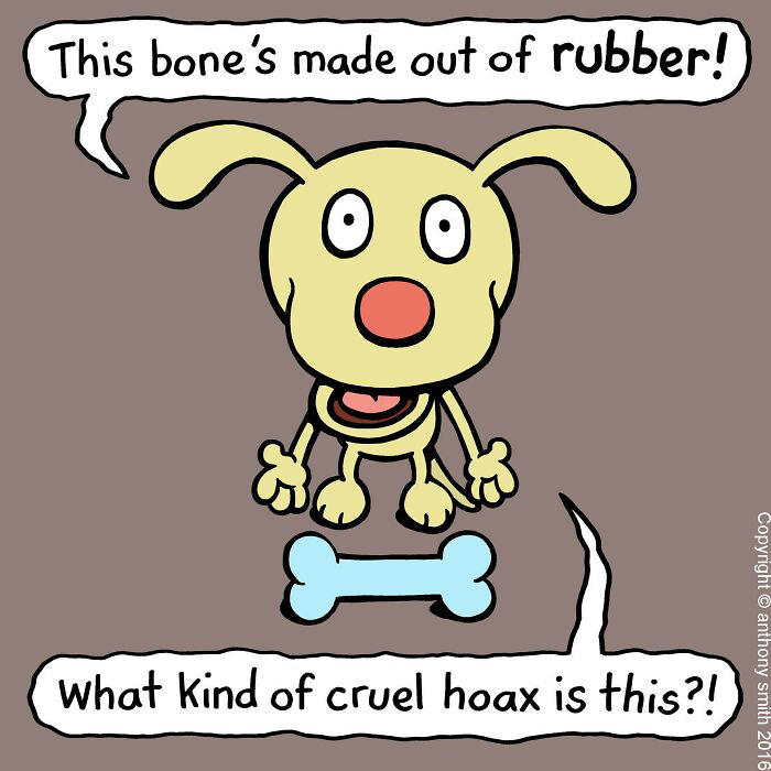 Artist makes 29 hilarious one-panel comics about a cute dog and his ...