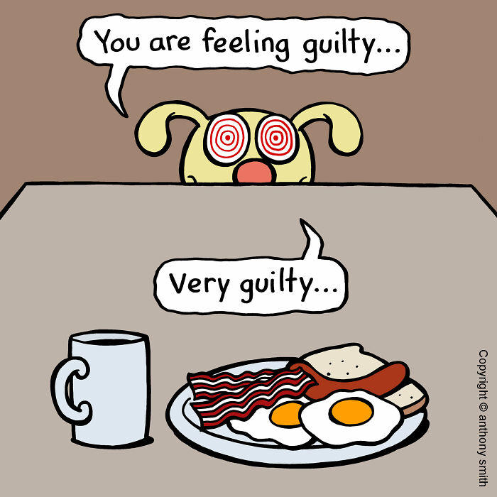 Artist makes 29 hilarious one-panel comics about a cute dog and his ...