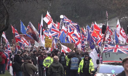 Crowborough migrant camp protest