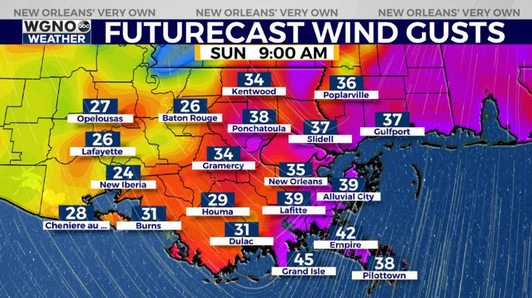Severe weather potential lingers along the coast for Sunday morning