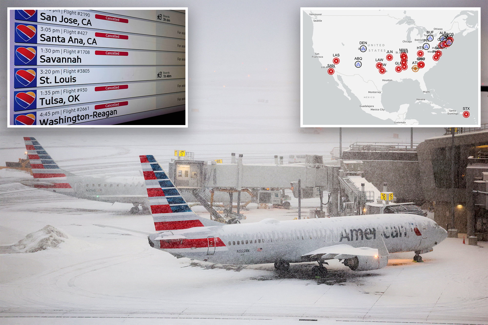 California sees rash of flight cancellations due to massive winter ...