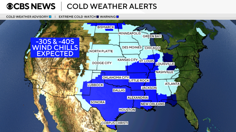 Latest forecast maps show fresh predictions for winter storm