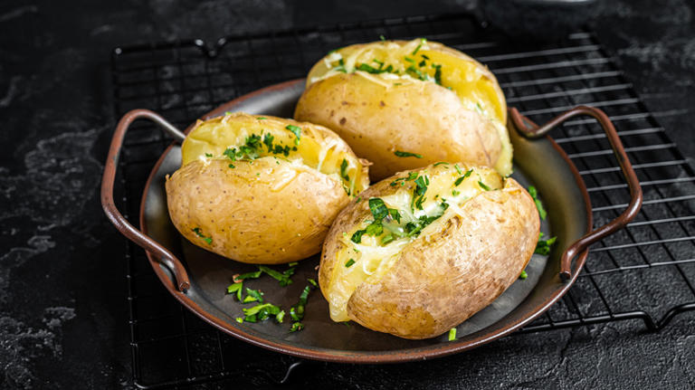 The best way to make baked potatoes for a crowd isn't the oven or microwave