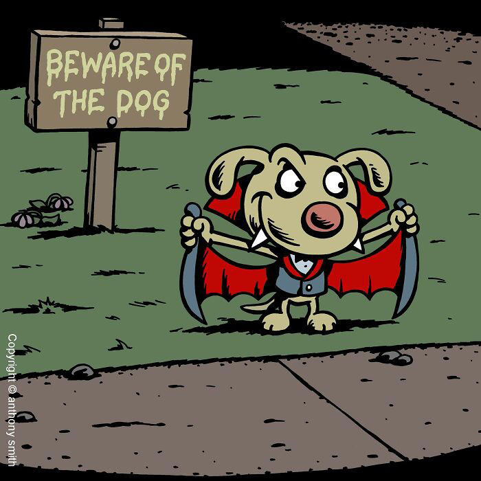 Artist makes 29 hilarious one-panel comics about a cute dog and his ...