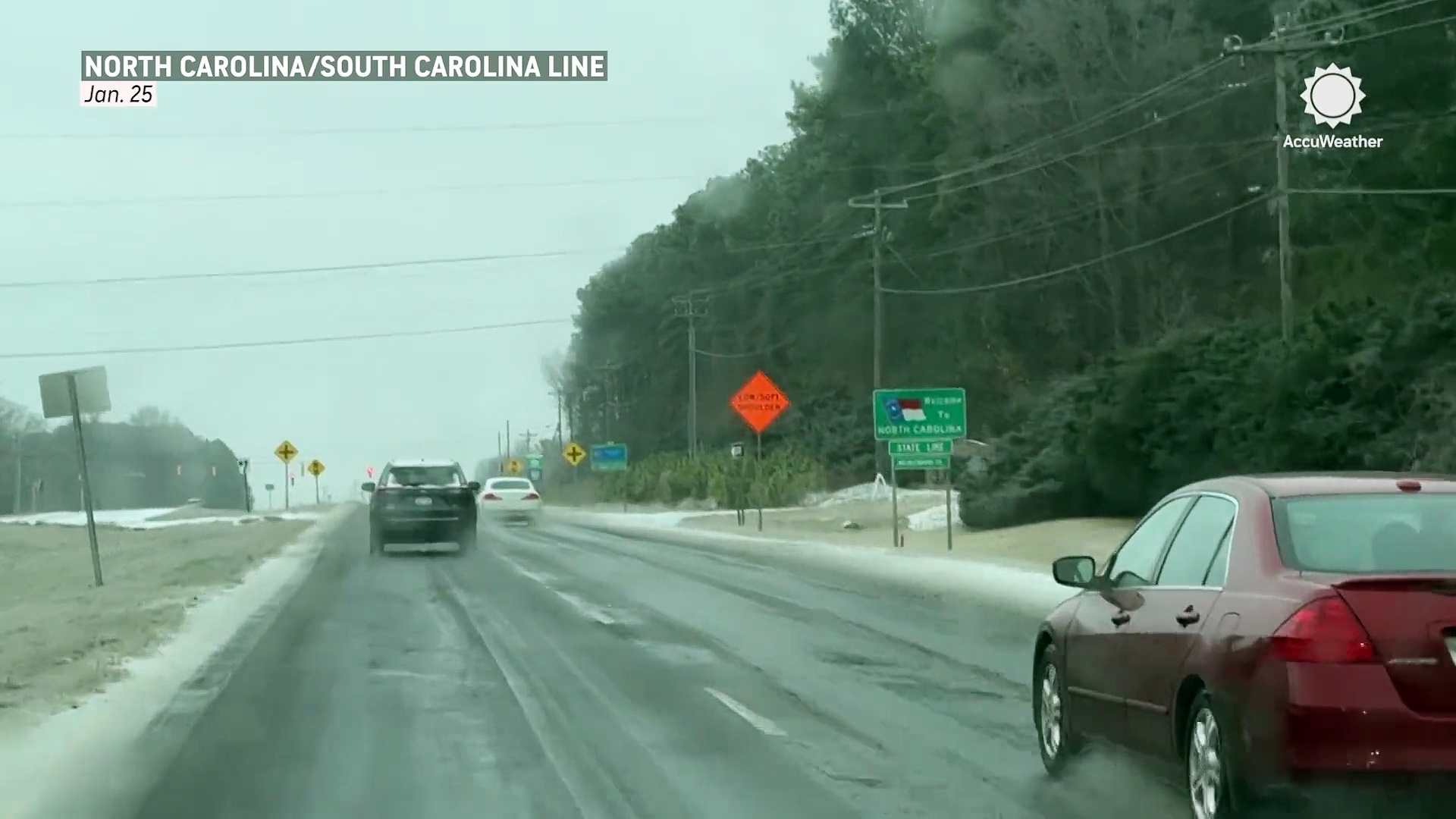 Take a look at the difference between road conditions at the North ...