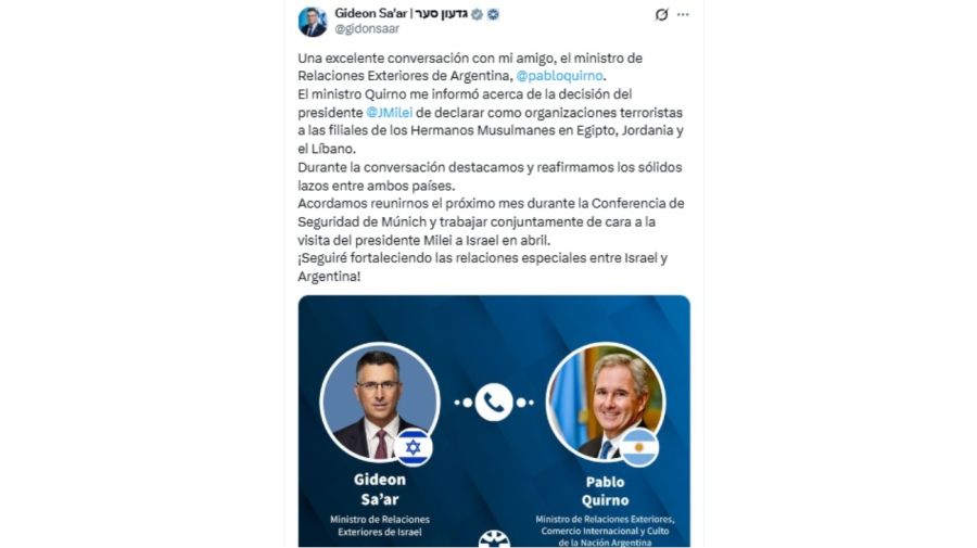 Milei programa una nueva visita a Israel