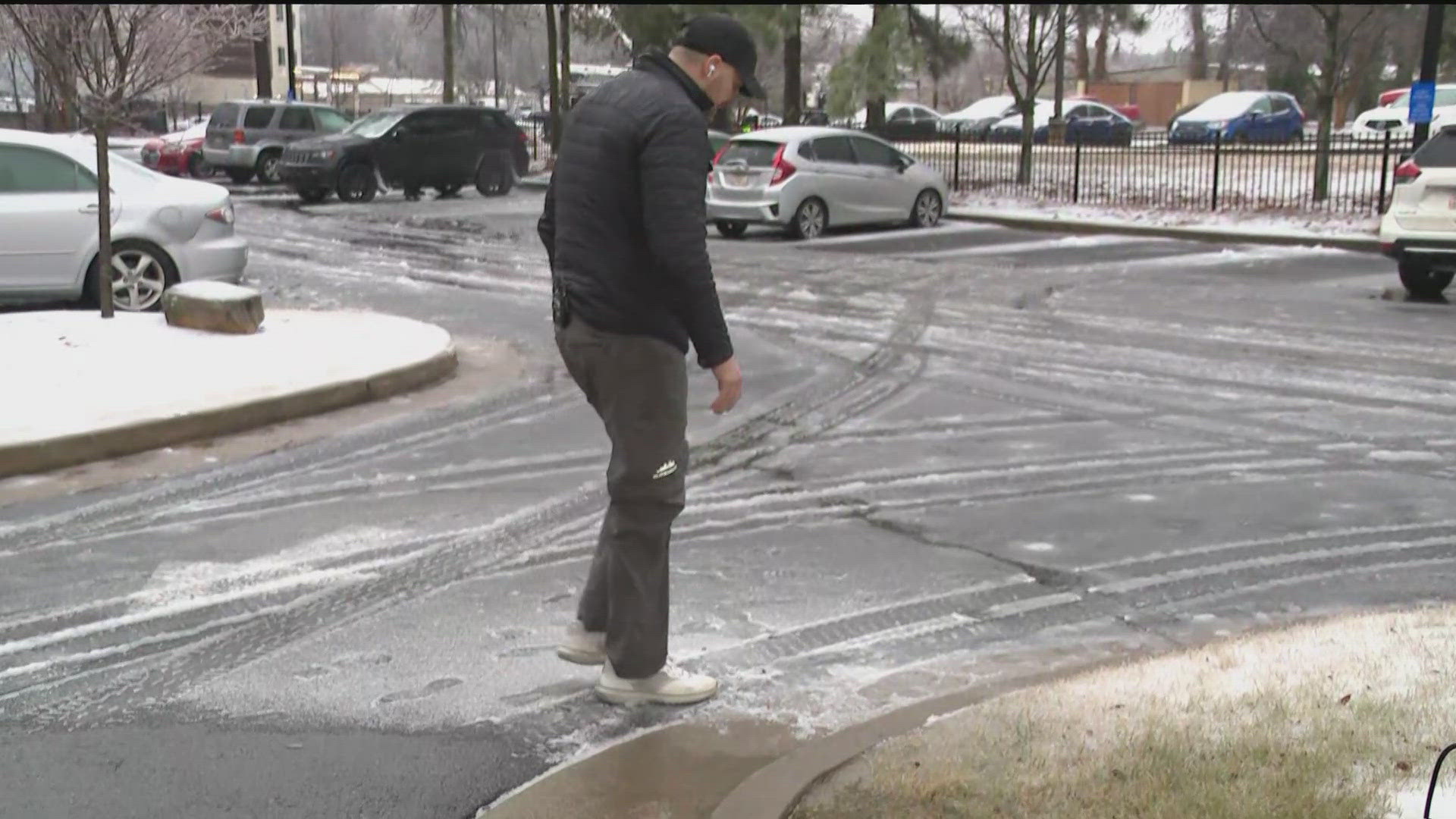 Freezing rain brings hazardous road conditions in Hall County