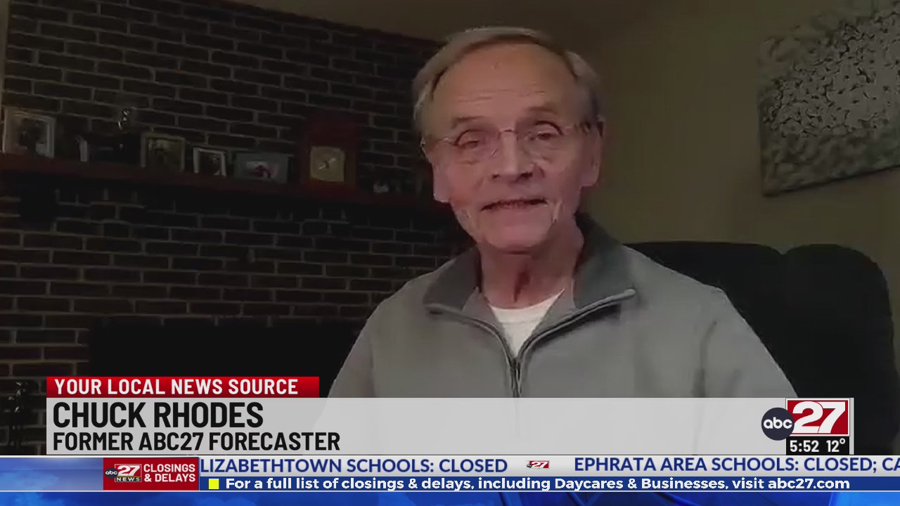 Longtime ABC27 forecaster Chuck Rhodes joins Sunday's storm coverage