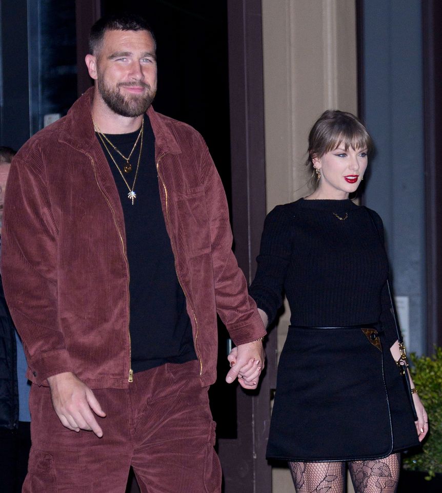 XNY/Star Max/GC Images Travis Kelce (left) and Taylor Swift (right) in New York City in November 2025.