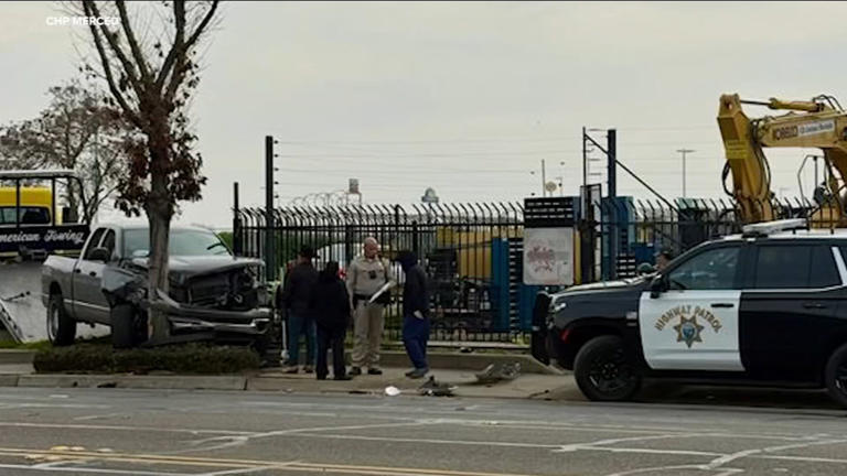 Suspect arrested after crashing stolen truck during chase in Merced
