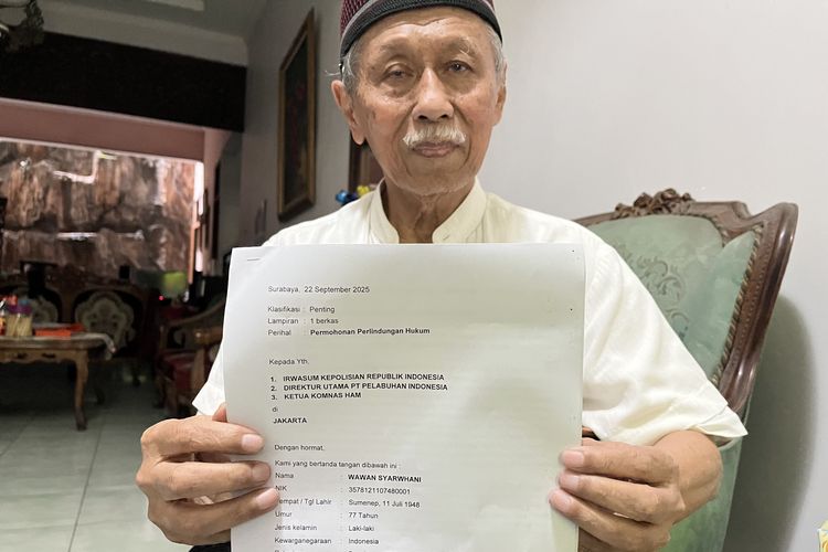 Kakek 80 tahun asal Surabaya, Wawan Syarwhani yang mengaku rumahnya dibongkar dan diubah menjadi Pemenuhan Gizi (SPPG) Polres Pelabuhan Tanjung Perak secara sepihak. Mengapa Rumah Kakek Wawan di Surabaya Mendadak Jadi Dapur MBG?