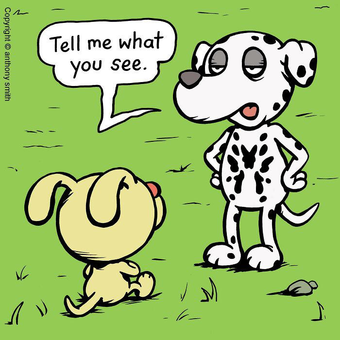 Artist makes 29 hilarious one-panel comics about a cute dog and his ...