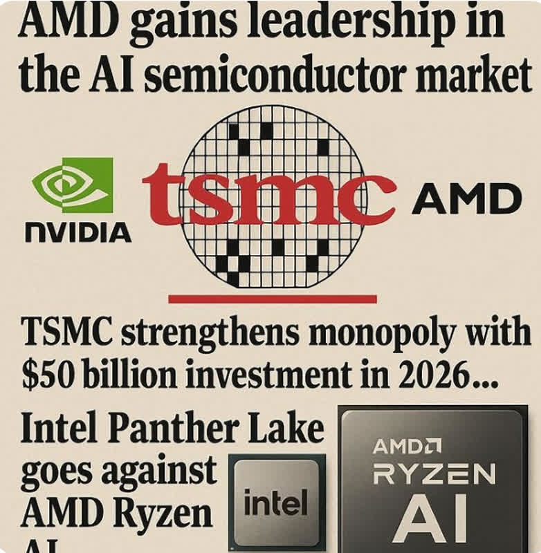 TSMC 파운드리 선택한 엔비디아·AMD, AI 반도체 시장 주도권 확보