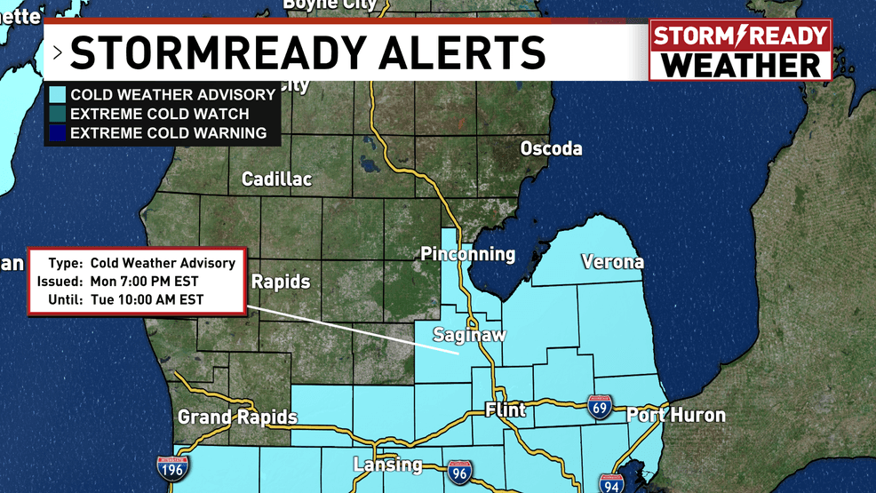 Dangerous cold returns: Wind chills plunge below zero in Mid-Michigan ...