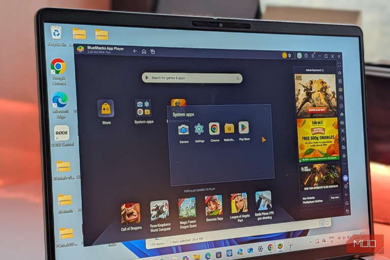 I tried running Android apps on Windows and it wasn't terrible