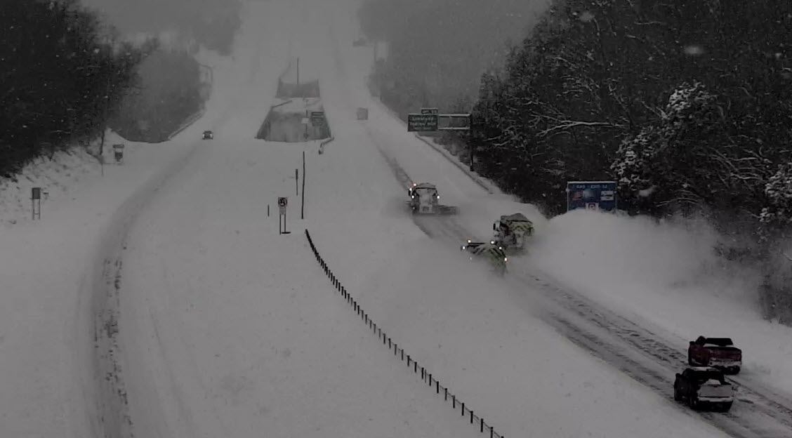 Road conditions worsen as snow intensifies