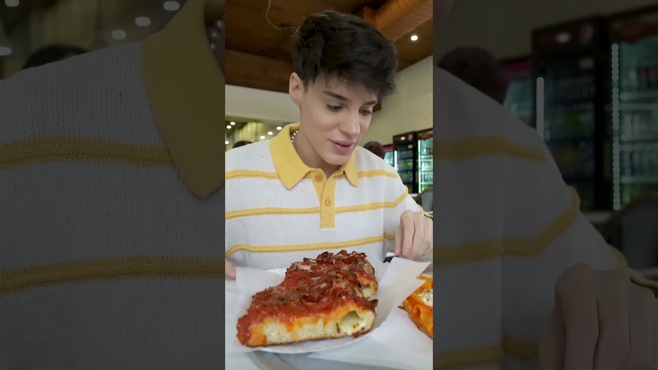 A European reacts to pasta on pizza in America