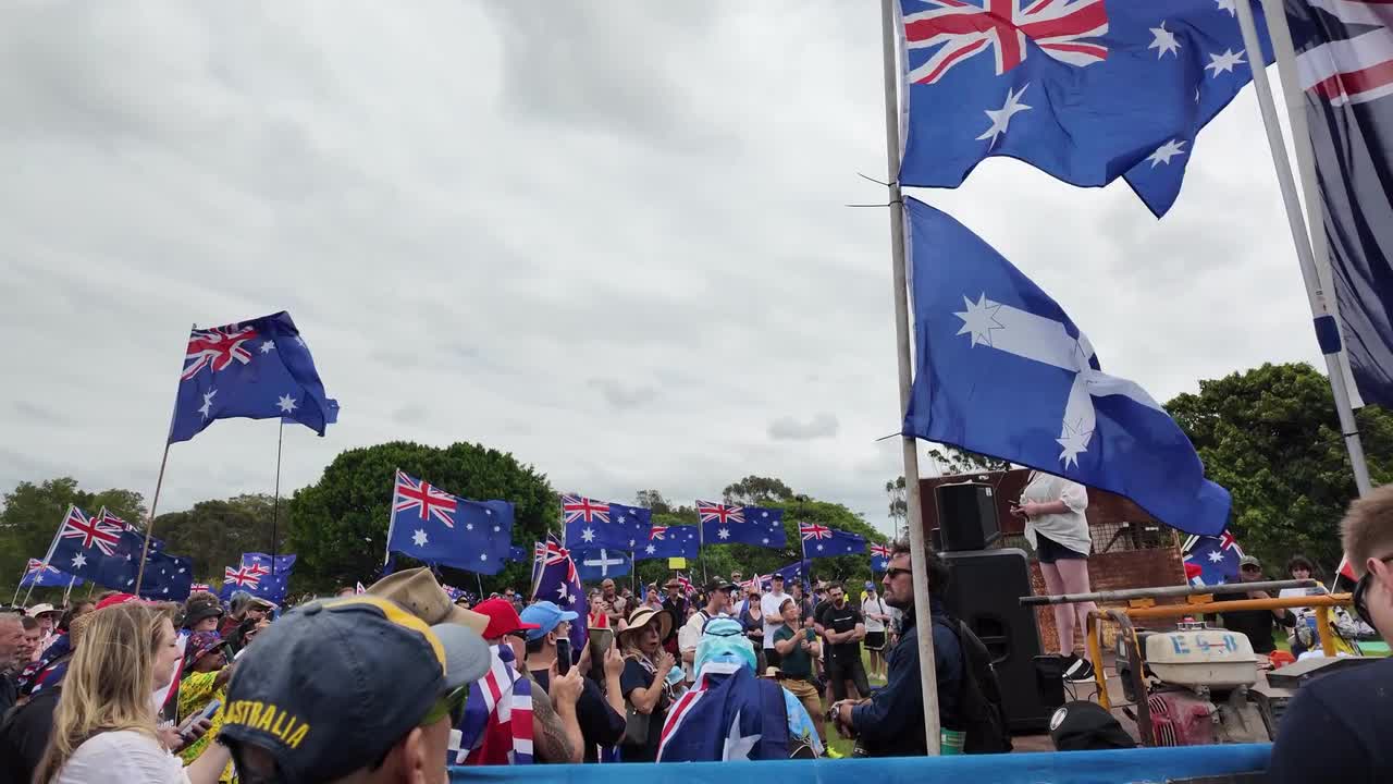 Bec Freedom speech at March for Australia, Sydney, Australia